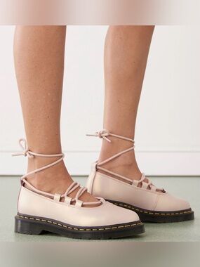 Dr. Martens Blush Pink Elphie Leather Ballet Flats